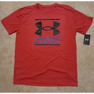 NWT - Mens Under Armour UA GL Foundation Short Sleeve T-Shirt – Brick Red - M